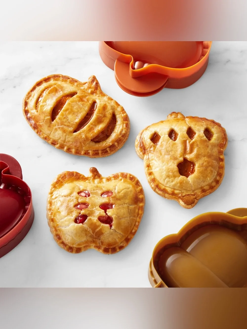 Williams Sonoma Fall Hand Pie Molds Apple Pumpkin Acorn Set of 3 NIB
